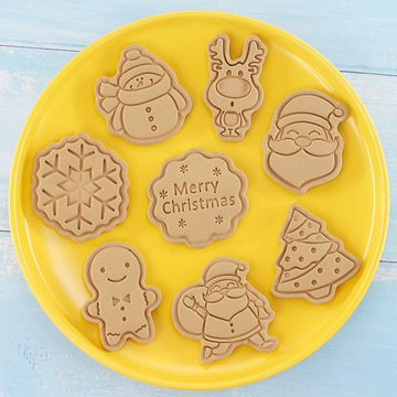 8 Pcs/Set Christmas Cookie Cutters Biscuit Mould Baking Mould